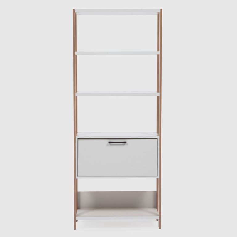 Estante Cucao MDF 4 Nivel(es) 73x185x32 cm Roble/Blanco