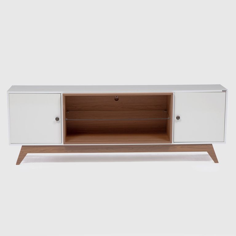 Rack Ulmo 2 puertas blanco-canela