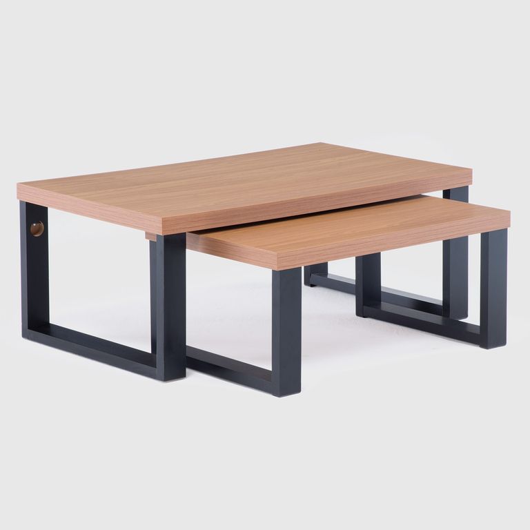 Mesa de centro Yulton roble-negro