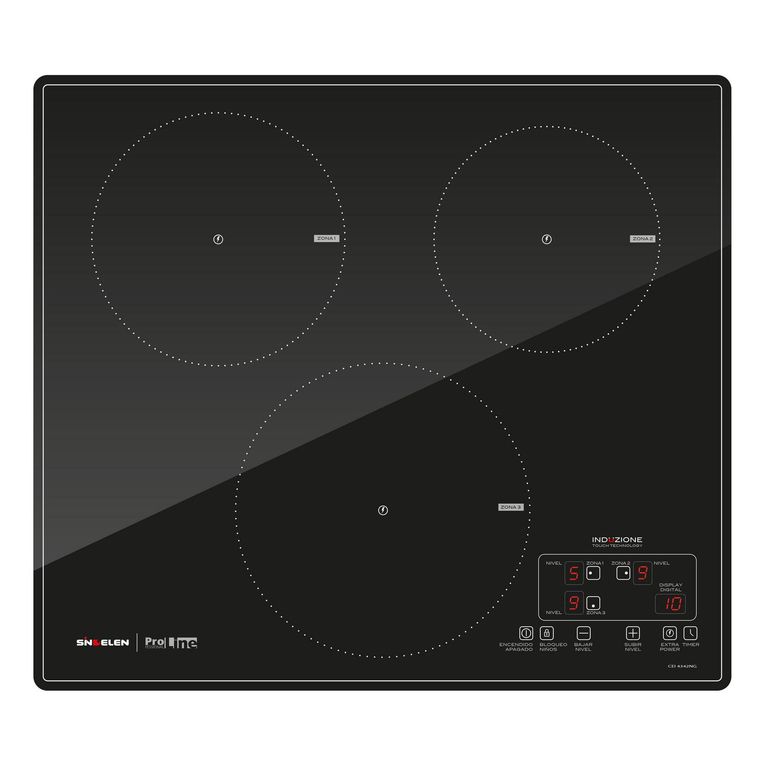 SINDELEN Encimera Inducción 3 Platos Negro CEI-4342NG