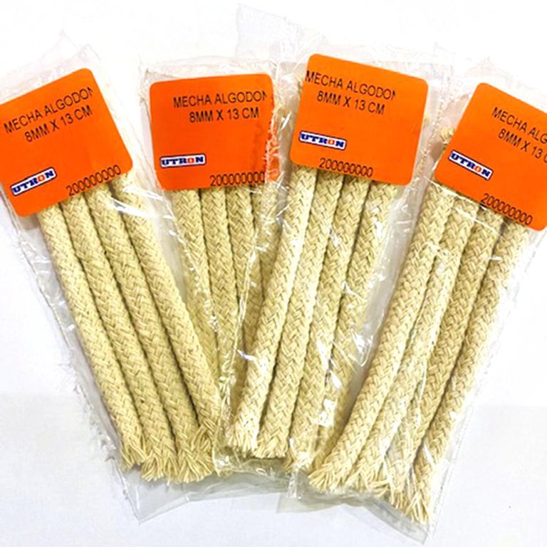 Pack De 4 Mechas Trenzado Para Antorcha Jardín 13 Cm