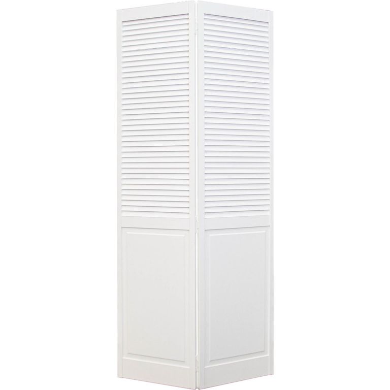 Puerta Bifold Closet Pino Celosía Blanca 76X200 Cm