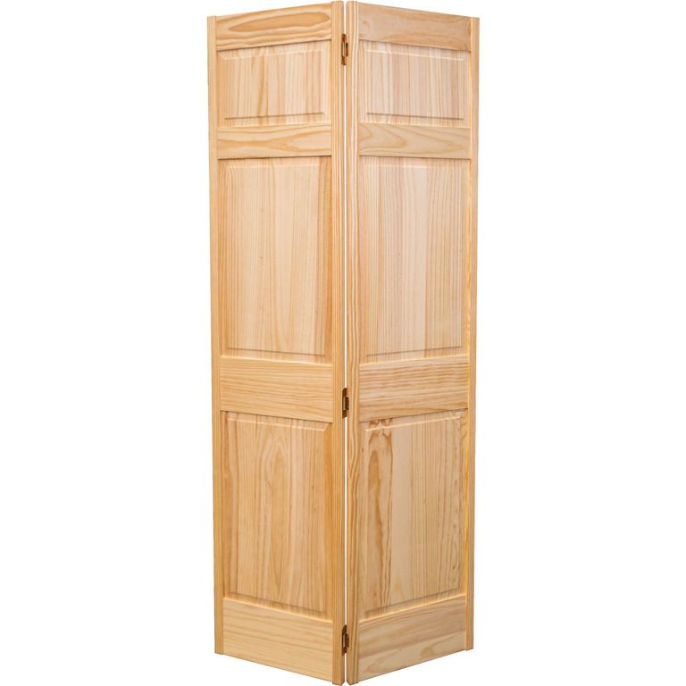 Puerta Closet Bifold Pino 3 Paneles 91X200 Cm Para Interiores