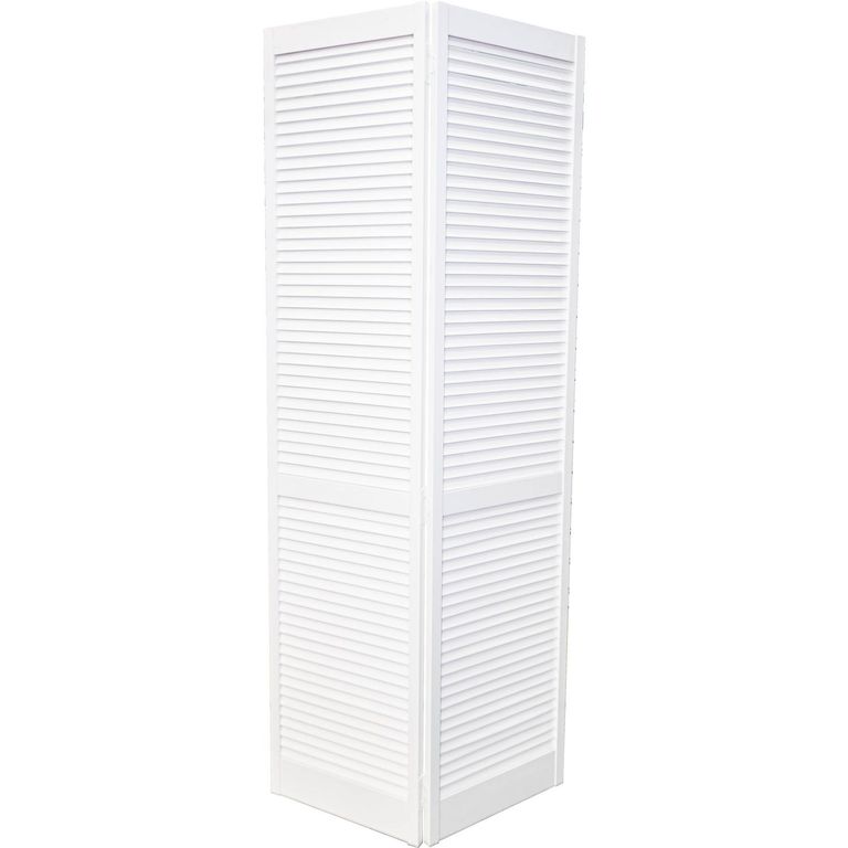 Puerta Bifold Closet Pino Celosía Blanca 76X200 Cm
