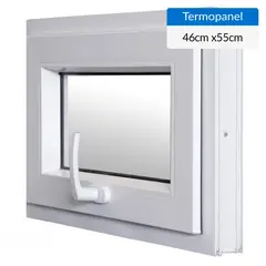 HOLZTEK - Ventana PVC 46x55 proyectante termopanel vidrio opaco 3mm bl VCH-0013