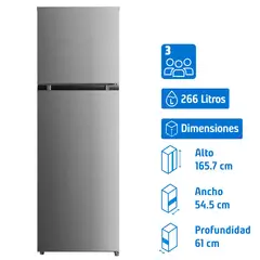 MAIGAS - Refrigerador Top Freezer No Frost 266 Litros HD-366FWEN
