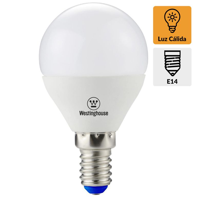 Ampolleta Led Mini Bola 5 W E14 450 lm Luz Cálida