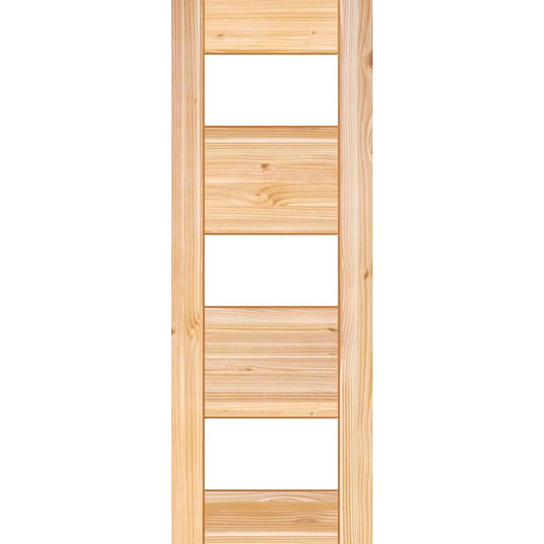 Puerta Exterior Madera pino oregón 80x200 cm Modelo 15 Natural