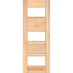 HOLZTEK - Puerta Exterior Madera pino oregón 80x220 cm Modelo 15 Natural