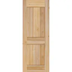 HOLZTEK - Puerta Exterior Madera pino oregón 95x220 cm Modelo 207 Natural