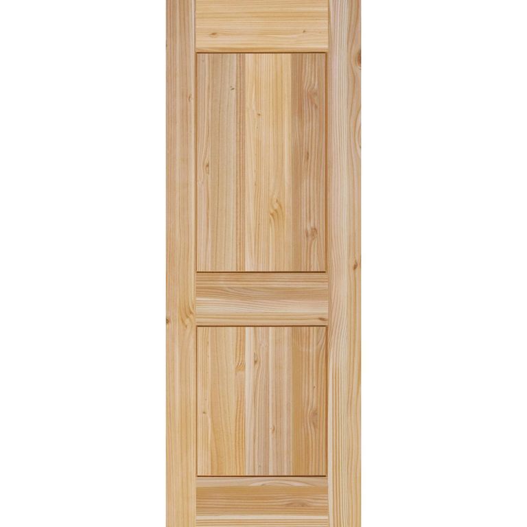 Puerta Exterior Madera pino oregón 80x200 cm Modelo 207 natural