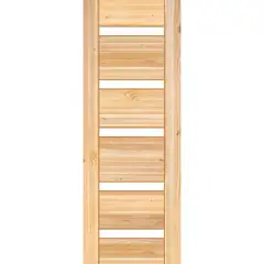 HOLZTEK - Puerta Exterior Madera pino oregón 95x200 cm Modelo 14 Natural