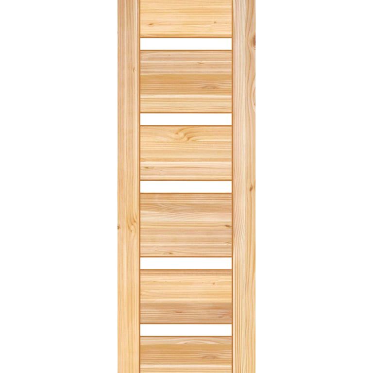 Puerta Exterior Madera pino oregón 80x200 cm Modelo 14 Natural