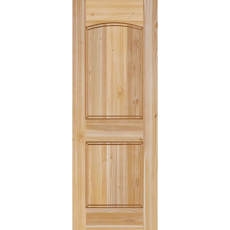 Puerta Exterior Madera pino oregón 80x200 cm Modelo 600 Natural