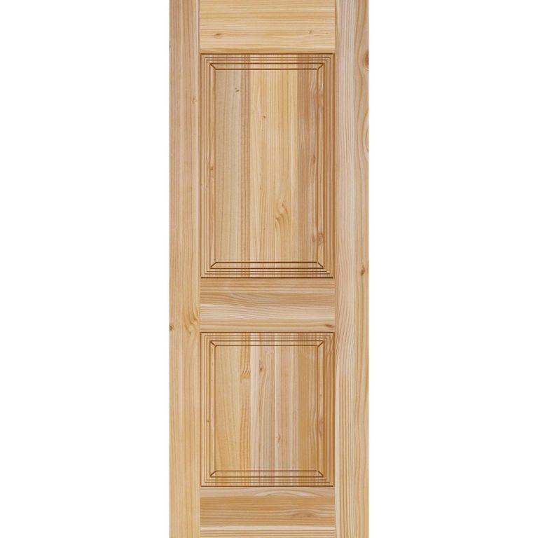 Puerta Exterior Madera pino oregón 80x200 cm Modelo 224 Natural