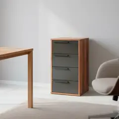 HOGA - Cajonera 4 Cajón(es) Office III 35x64x38 cm Café