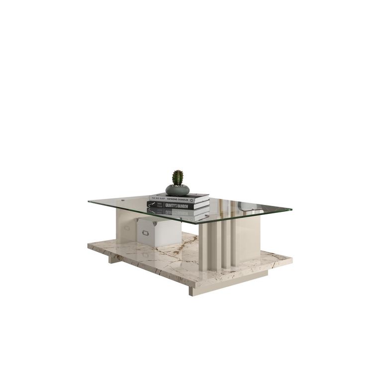 Mesa de Centro Frizz Blanco Marmol 90x60x32.5 cm