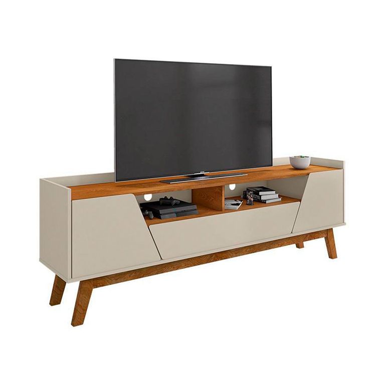Rack TV 70 " Florencia Blanco invierno 180x60x36 cm