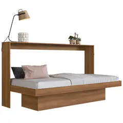 HOGA - Cama Plegable 1 plaza Latino Nogal
