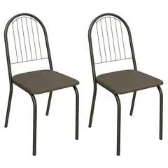 HOGA - Set 2 Sillas Noruega Bronce 91x42x52 cm