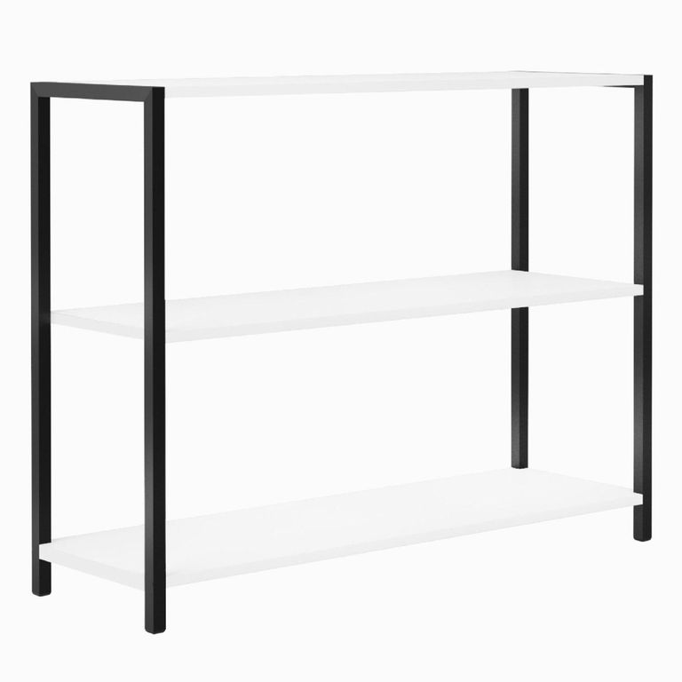 Estante New York MDP 3 Nivel(es) 94x72x30 cm Blanco/Negro