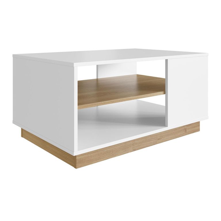 Mesa de Centro Livorno Blanco/Miel 80x54x43.7 cm