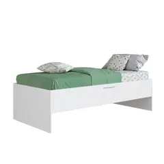 BE DESIGN - Cama 1 Plaza de Estructura Baúl Blanco