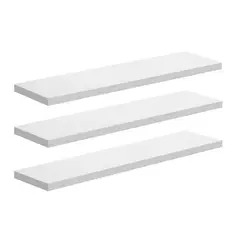 BE DESIGN - Set de Repisas Decorare MDP 3 Nivel(es) 40x1.2x10 cm Blanco