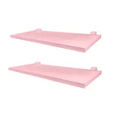 BE DESIGN - Set de Repisas MDP 2 Nivel(es) 40x1.2x15 cm Rosado