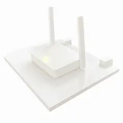 BE DESIGN - Set de Repisas Router MDP 2 Nivel(es) 24x4.5x20 cm Blanco