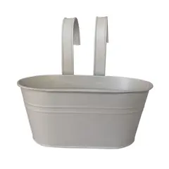 DECOGREEN - Macetero Colgante de Metal 24x24 cm Crema