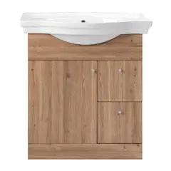 STRETTO - Kit Mueble Adele + Cubierta Blanche 80, Color Rustico