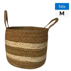 DECOGREEN - Cesto Bicolor Con Asas 35 X 28 Cm