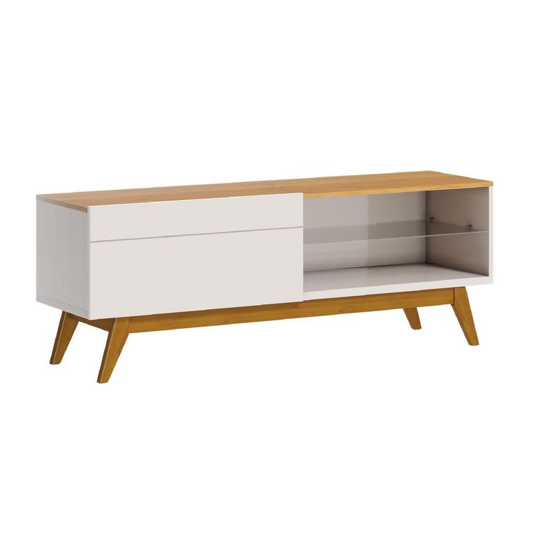 Rack TV 55 " Classic Blanco/Caramelo 146x52x40.3 cm