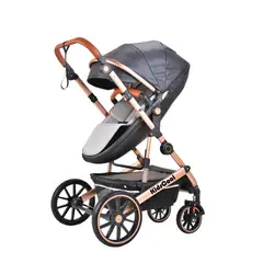 KIDSCOOL - Coche cuna negro Egg 3 funciones