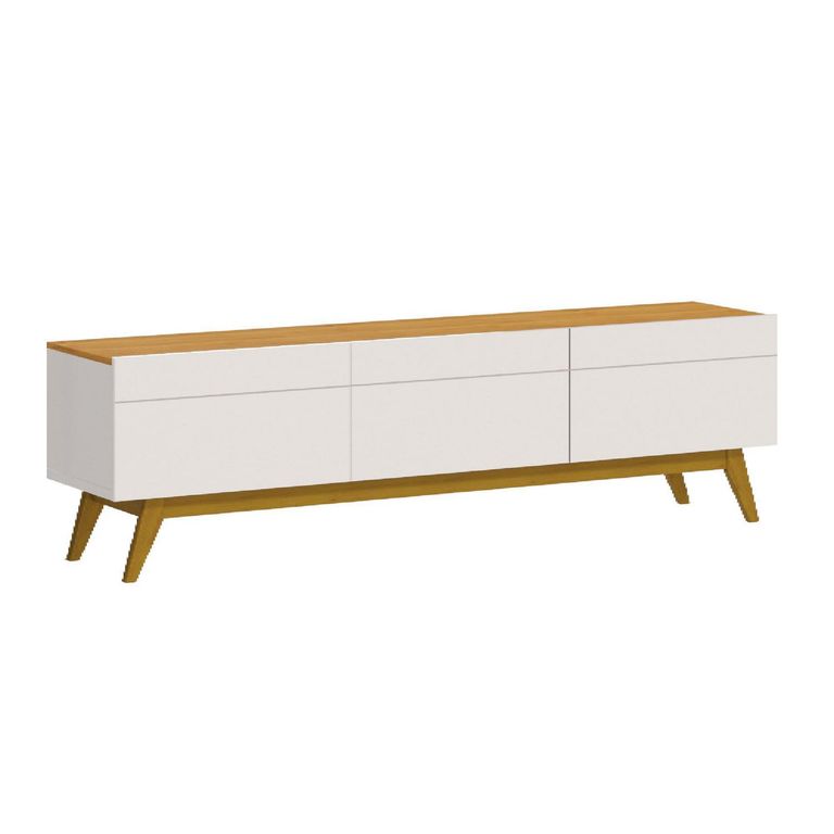 Rack TV 70 " Classic Blanco/Caramelo 180.2x52x40.3 cm