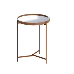 BE DESIGN - Mesa Lateral Aqua Cooper Café/Cobre 57x57x70.5 cm