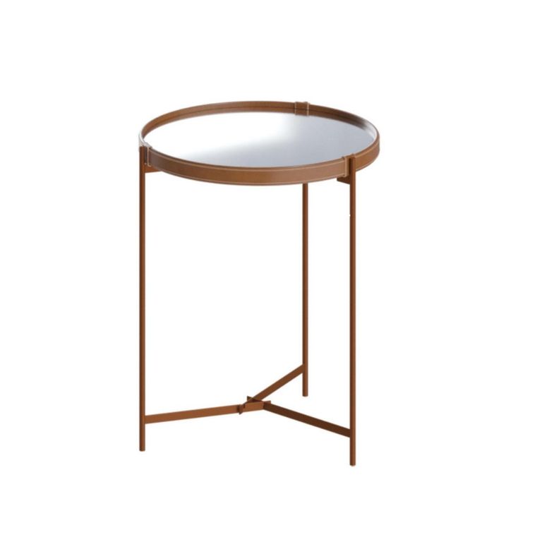 Mesa Lateral Aqua Cooper Café Cobrizo 46x46x65.5 cm