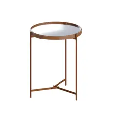 BE DESIGN - Mesa Lateral Aqua Cooper Café Cobrizo 46x46x65.5 cm