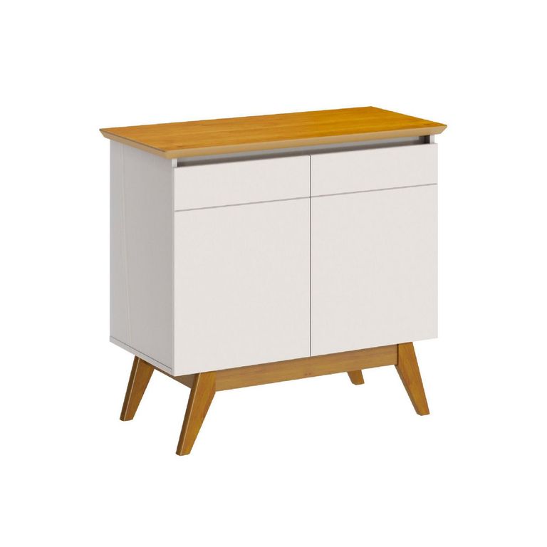 Buffet 2 Puertas Classic Blanco Caramelo 85.5x41x79.5 cm