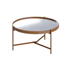 BE DESIGN - Mesa de Centro Aqua Cooper Café Cobrizo 71x71x35.5 cm