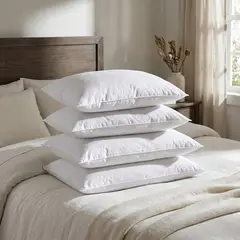 ZEE DREAMS - Pack de 4 Almohadas de Fibra sintética para Dormir 45x65 cm