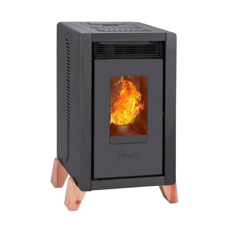 Estufa Pellet 6000 Negra Negro