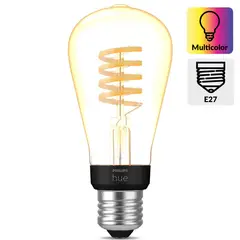 PHILIPS HUE - Ampolleta Inteligente Hue Ambiance Filamento Edison 7 W E27 550 lm Luz Cálida o fría