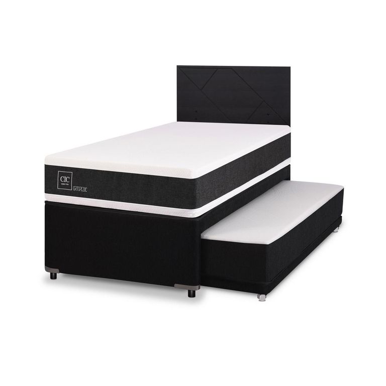 Diván 1.5 plazas Nido Ortopedic Negro a $332.490