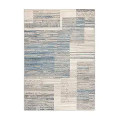 DIB - Alfombra Oxford 160x230 cm Polipropileno Gris/Azul