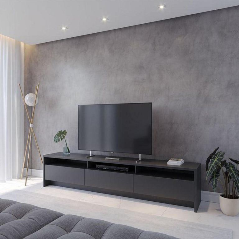 Rack TV 55 " Aspen Negro 184.5x47x38 cm