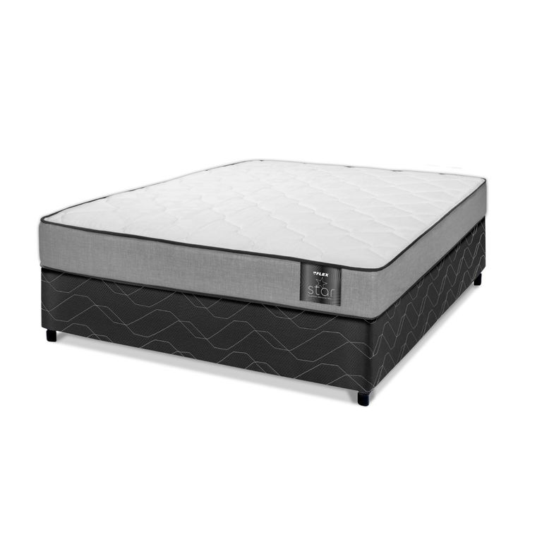 FLEX Cama 2 plazas Americana Star Gris