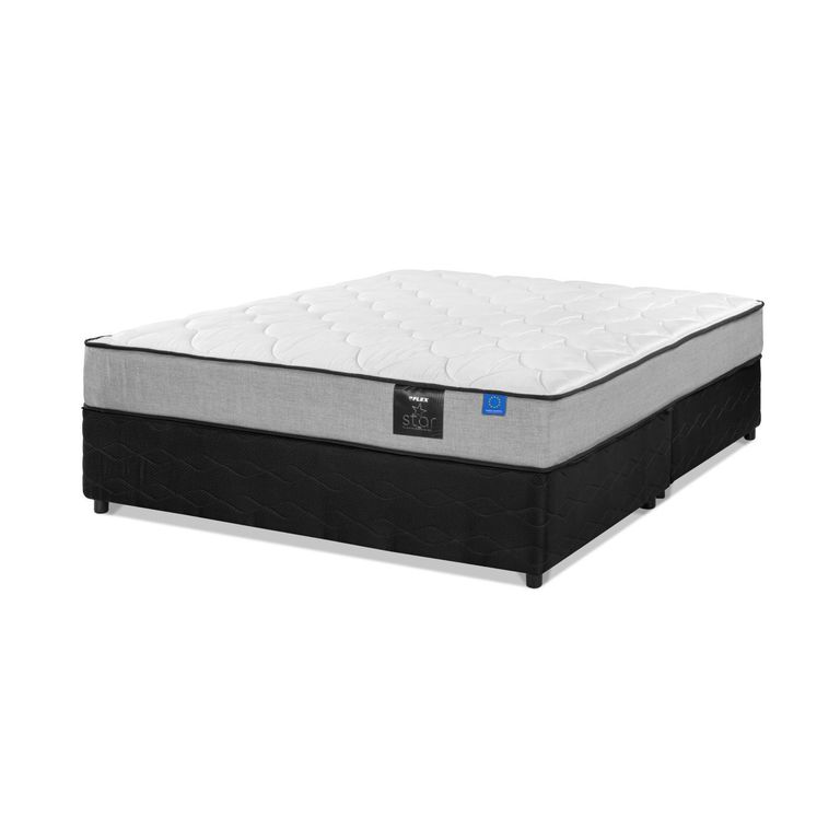 FLEX Cama 2 plazas Americana Star Gris