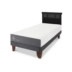 CIC - Cama Europea Smart 1p respaldo Dublin negro